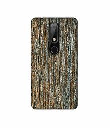 Amazon Brand - Solimo Designer Line Texture on Wall 3D Printed Hard Back Case Mobile Cover for Nokia 6.1 Plus