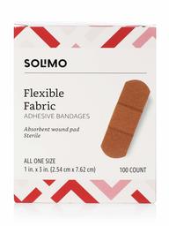 Solimo - Vendas adhesivas de tela flexible, Talla única, 1