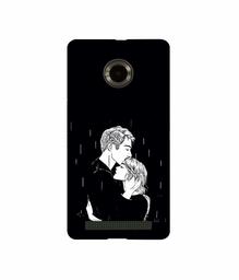 Amazon Brand - Solimo Designer Couples Standing in Rain 3D Printed Hard Back Case Mobile Cover for Micromax YU Yuphoria AQ5010 / AO5010