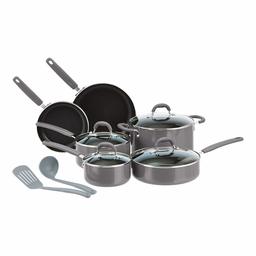 AmazonBasics Ceramic Non-Stick 12-Piece Cookware Set