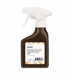 Amazon Brand - Solimo Hydrogen Peroxide Topical Solution USP Spray Bottle, 10 Fl. Oz