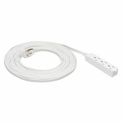 AmazonBasics – Cable de extensión de interior con enchufe plano con 3 salidas (redondo)