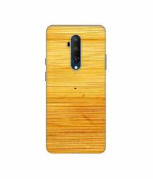 Amazon Brand - Solimo Designer Yellow Brush Texture 3D Printed Hard Back Case Mobile Cover for OnePlus 7T Pro