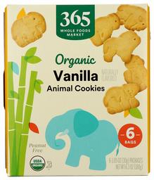 365 Everyday Value, Cookie Animal Vanilla Multiple Pack Organic, 6.3 Ounce