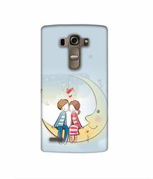 Amazon Brand - Solimo Designer Couple Sitting On Moon 3D Printed Hard Back Case Mobile Cover for LG G4 Stylus