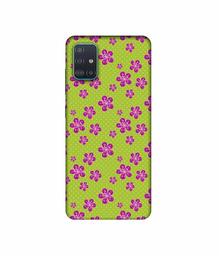 Amazon Brand - Solimo Designer Pink Flower Patterns 3D Printed Hard Back Case Mobile Cover for Samsung Galaxy A51