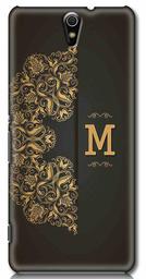 Amazon Brand - Solimo Designer Black Pattern Alphabet-M 3D Printed Hard Back Case Mobile Cover for Sony Xperia C5