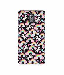 Amazon Brand - Solimo Designer Unicorn Texture 3D Printed Hard Back Case Mobile Cover for Nokia 3.1