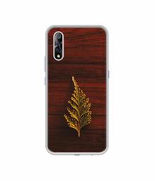 Amazon Brand - Solimo Designer Leaf on Wood UV Printed Soft Back Case Mobile Cover for Vivo S1 / Vivo Z1x