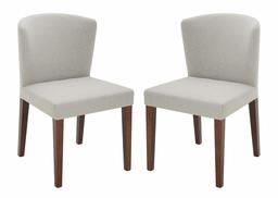 Amazon Brand – Rivet Eli Modern Curved-Back Dining Chair, Set of 2, 19.3