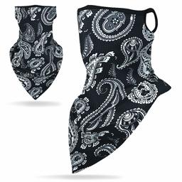 CGTL Ear Loops Face Cover Classic Paisley Fishing Hunting Triangle Neck Gaiter Scarf Tube Bandanas 1 Pc