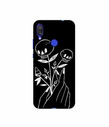 Amazon Brand - Solimo Designer Skull Flower 3D Printed Hard Back Case Mobile Cover for Xiaomi Redmi Note 7 Pro