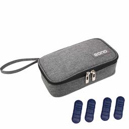 Eono Essentials Trousse Pochette Housse Isotherme Sac pour Diabétique Avec Poche de Gel Chaud/Froid