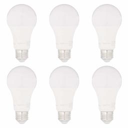 AmazonBasics 75W Equivalent, Soft White, Dimmable, 15,000 Hour Lifetime, CEC Compliant, A19 LED Light Bulbs | 6-Pack