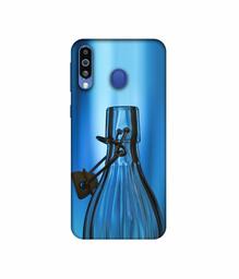 Amazon Brand - Solimo Designer Blue Bottle 3D Printed Hard Back Case Mobile Cover for Samsung Galaxy M21