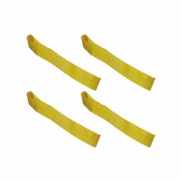 AmazonBasics Soft Loop Motorcycle Tie Down Straps, Yellow, 4-Pack