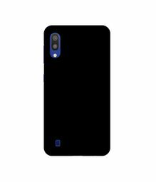 Amazon Brand - Solimo Designer Solid Black 3D Printed Hard Back Case Mobile Cover for Samsung Galaxy M10