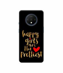 Amazon Brand - Solimo Designer Happy Girls are The Prettiest 3D Printed Hard Back Case Mobile Cover for OnePlus 7T