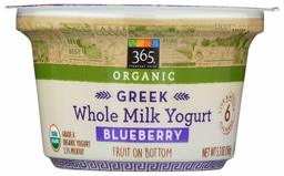 365 EVERYDAY VALUE Organic Greek Blueberry Whole Milk Yogurt, 5.3 OZ