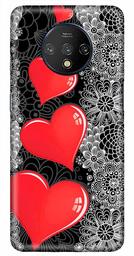 Amazon Brand - Solimo Designer Heart Design 3D Printed Hard Back Case Mobile Cover for OnePlus 7T