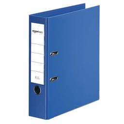 AmazonBasics FSC Certified Lever Arch File with Polypropylene Lamination and Pocket on the Spine, Blue