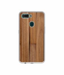 Amazon Brand - Solimo Designer Wooden Art UV Printed Soft Back Case Mobile Cover for Oppo A7