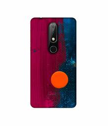 Amazon Brand - Solimo Designer Pink and Blue Brush Texture 3D Printed Hard Back Case Mobile Cover for Nokia 6.1 Plus