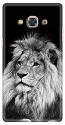 Amazon Brand - Solimo Designer Lion Design Black 3D Printed Hard Back Case Mobile Cover for Samsung Galaxy J3 Pro