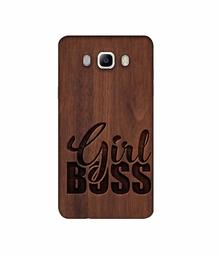 Amazon Brand - Solimo Designer Girl Boss On Wood 3D Printed Hard Back Case Mobile Cover for Samsung Galaxy J5 (2016)