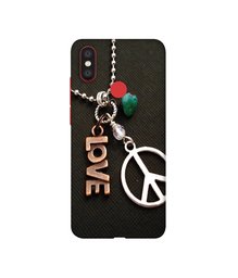 Amazon Brand - Solimo Designer Love and Peace 3D Printed Hard Back Case Mobile Cover for Mi A2