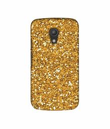 Amazon Brand - Solimo Designer Golden Sparkle 3D Printed Hard Back Case Mobile Cover for Motorola Moto G 2nd Generation