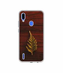 Amazon Brand - Solimo Designer Leaf on Wood UV Printed Soft Back Case Mobile Cover for Lava Z93