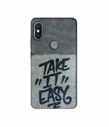 Amazon Brand - Solimo Designer Take It Easy UV Printed Soft Back Case Mobile Cover for Mi Redmi Y2