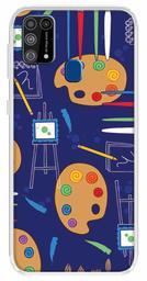 Amazon Brand - Solimo Designer Multicolor Painting Utensils Printed Soft Back Case Mobile Cover for Samsung Galaxy M31