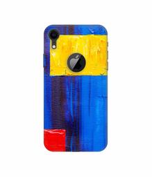 Amazon Brand - Solimo Designer Rectangle On Canvas 3D Printed Hard Back Case Mobile Cover for Apple iPhone XR (Logo Cut)