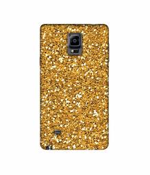 Amazon Brand - Solimo Designer Golden Sparkle 3D Printed Hard Back Case Mobile Cover for Samsung Galaxy Note 4