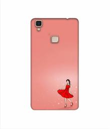 Amazon Brand - Solimo Designer Red Dress Lady 3D Printed Hard Back Case Mobile Cover for Vivo V3 Max