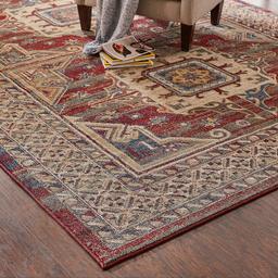 Amazon Brand – Stone & Beam Herring Medallion Traditional Area Rug, 7' 10