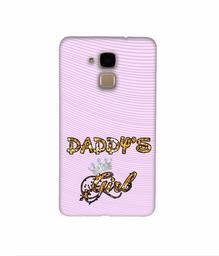 Amazon Brand - Solimo Designer Daddy's Girl in Glitter Pattern 3D Printed Hard Back Case Mobile Cover for Huawei Honor 5c