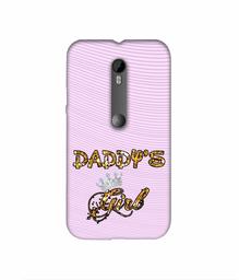 Amazon Brand - Solimo Designer Daddy's Girl in Glitter Pattern 3D Printed Hard Back Case Mobile Cover for Motorola Moto G 3rd Generation