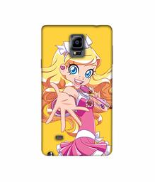 Amazon Brand - Solimo Designer Singing Girl Vector 3D Printed Hard Back Case Mobile Cover for Samsung Galaxy Note 4