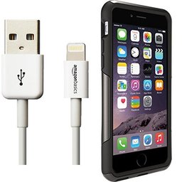 Otterbox Commuter Series Case for iPhone 6 and AmazonBasics Lightning Cable (6-Feet) Pack