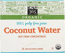 365 Everyday Value, Organic Coconut Water - 12 Pack - Case, 33.8 Ounce