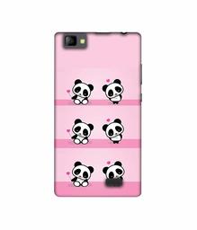 Amazon Brand - Solimo Designer Panda Pattern UV Printed Soft Back Case Mobile Cover for Lyf Wind 7