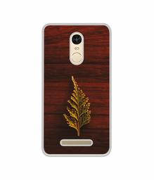 Amazon Brand - Solimo Designer Leaf on Wood UV Printed Soft Back Case Mobile Cover for Mi Redmi Note 3