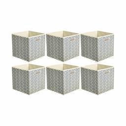 AmazonBasic Collapsible Fabric Storage Cubes met ovale Grommets - 6-pack