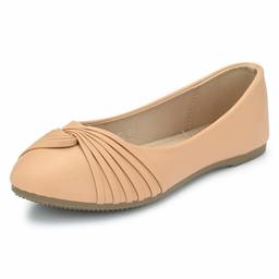 Flavia Women's Beige Ballet Flats-7 UK (39 EU) (8 US) (FL-94/BGE)