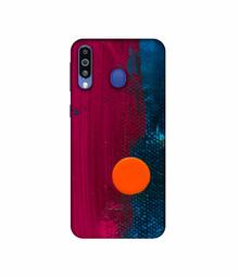 Amazon Brand - Solimo Designer Pink and Blue Brush Texture 3D Printed Hard Back Case Mobile Cover for Samsung Galaxy M21