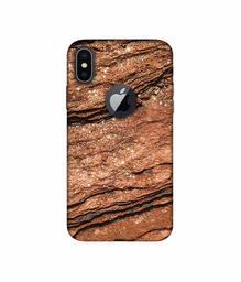 Amazon Brand - Solimo Designer Rock 3D Printed Hard Back Case Mobile Cover for Apple iPhone X (Logo Cut)