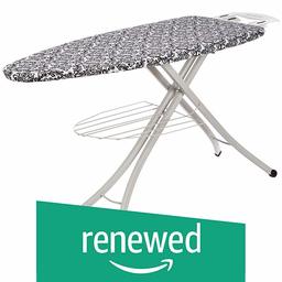 Amazon Brand - Solimo (Renewed) Foldable Ironing Board with Multi Function Tray, Large